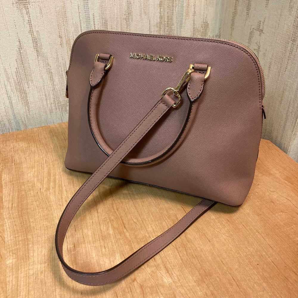 Michael Kors Mauve Leather Crossbody Tote